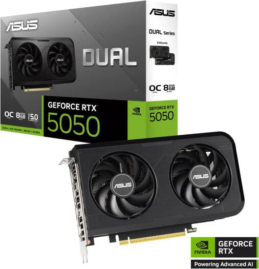 ASUS Dual GeForce RTX 5050 OC Edition Graphics Card