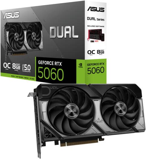 ASUS Dual GeForce RTX 5060 OC Edition Graphics Card