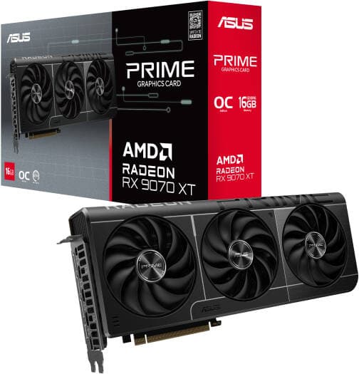 ASUS Prime Radeon RX 9070 XT OC Graphics Card 16GB GDDR6