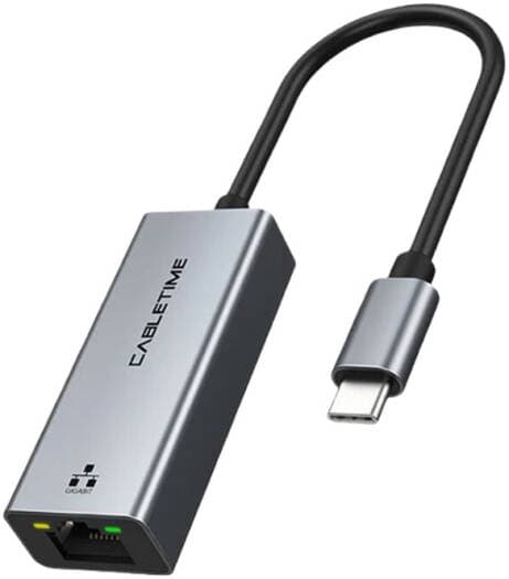 Cabletime USB C to Rj45 Ethernet Adapter
