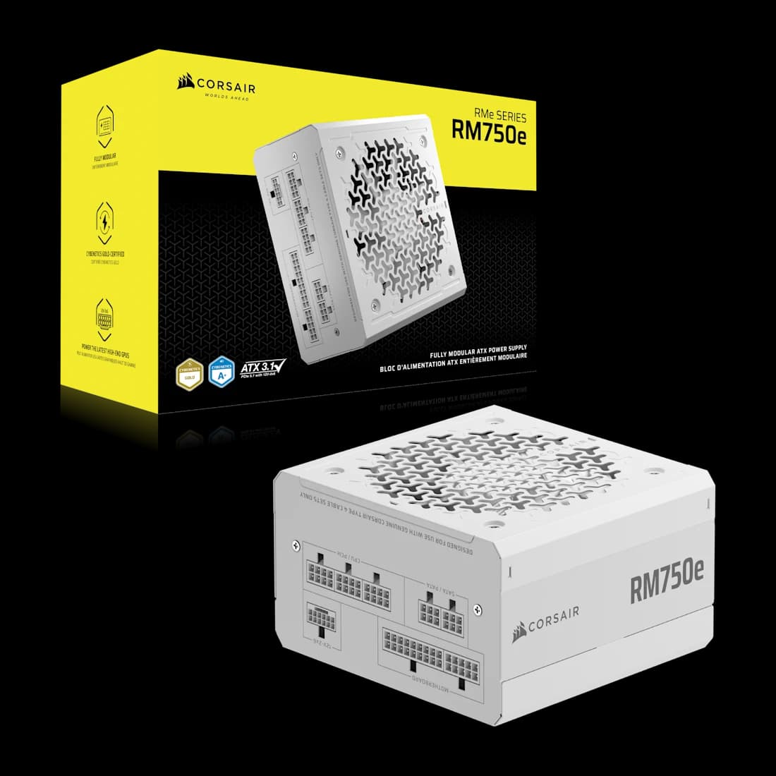 Corsair RMe Series RM750e Fully Modular ATX Power Supply — White