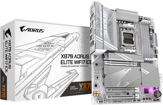 GIGABYTE Aorus Elite WiFi7 Ice AM5 ATX Motherboard