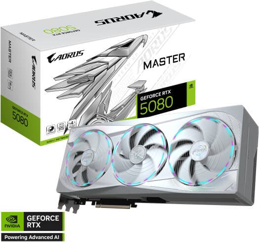 GIGABYTE AORUS GeForce RTX 5080 MASTER ICE Graphics Card