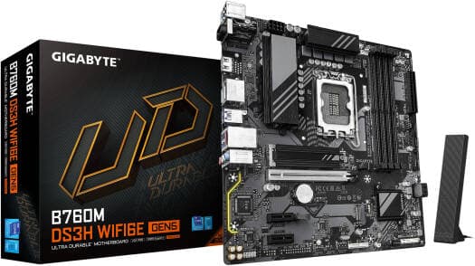 GIGABYTE DS3H WIFI6E GEN5 LGA 1700 Micro ATX Motherboard