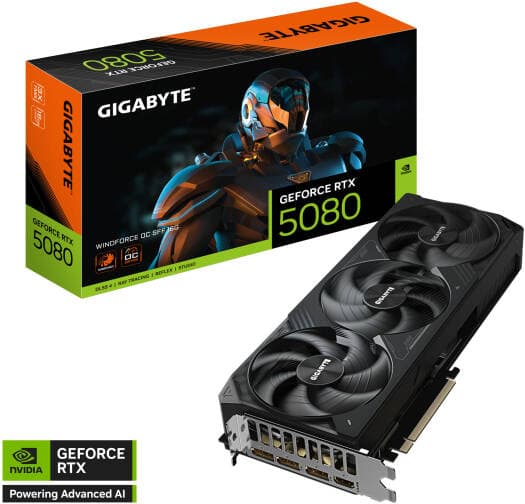 GIGABYTE GeForce RTX 5080 WINDFORCE OC SFF Graphics Card