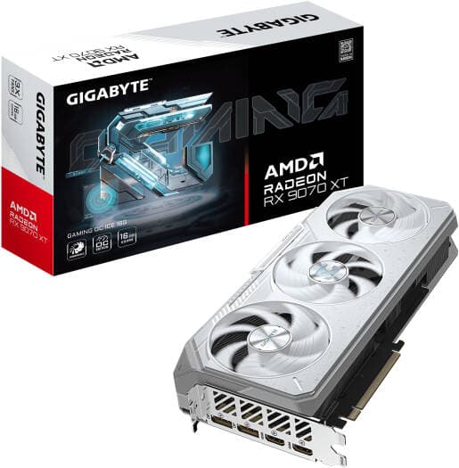 GIGABYTE Radeon RX 9070 XT Gaming OC ICE Graphics Card