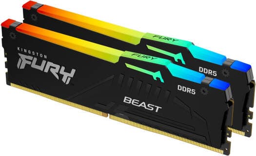 Kingston FURY Beast 64GB (32GB x2) DDR5 RGB Desktop Memory