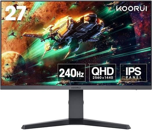 KOORUI 27" IPS QHD Gaming Monitor 240Hz 1ms