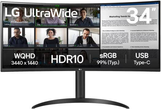LG 34" Curved UltraWide WQHD Monitor