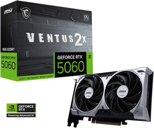 MSI GeForce RTX 5060 VENTUS 2X OC Graphics Card