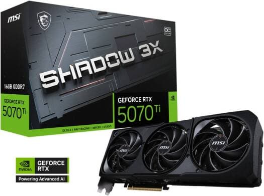 MSI GeForce RTX 5070 Ti SHADOW 3X OC Graphics Card