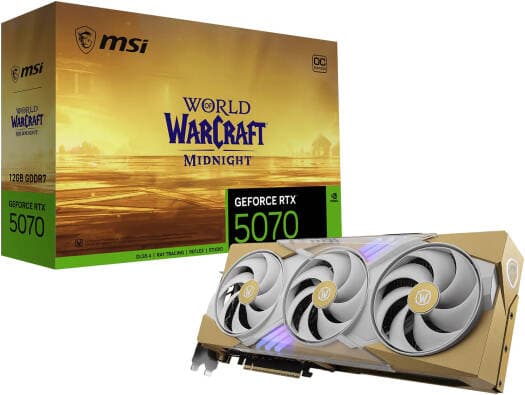 MSI GeForce RTX 5070 World of Warcraft Midnight Light Edition OC Graphics Card