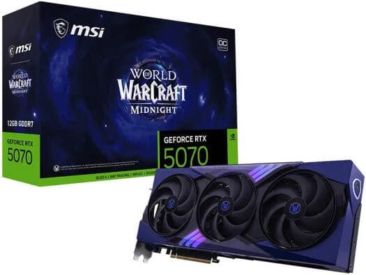 MSI GeForce RTX 5070 World of Warcraft Midnight Void Edition OC Graphics Card