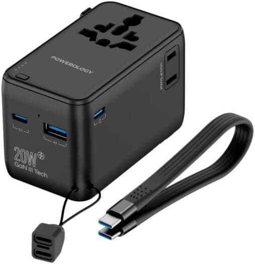 Powerology 2500W Universal Travel Adapter