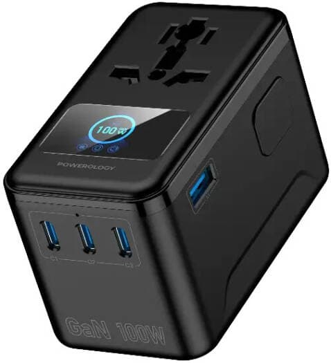Powerology VoltVoya GaN Travel Adapter