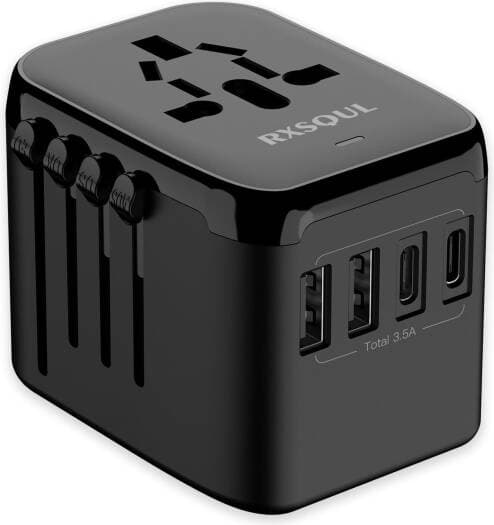 RXSQUL 5 in 1 Universal Travel Adapter