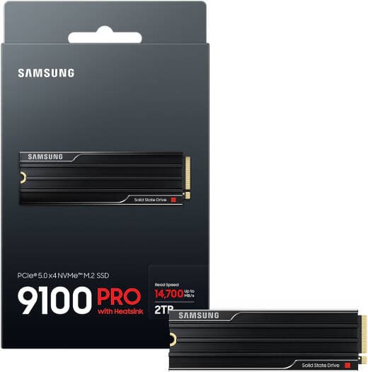SAMSUNG 9100 PRO Heatsink PCIe 5.0 NVMe M.2 Internal SSD