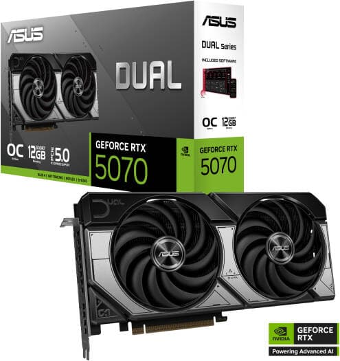 ASUS Dual GeForce RTX 5070 12GB OC Graphics Card