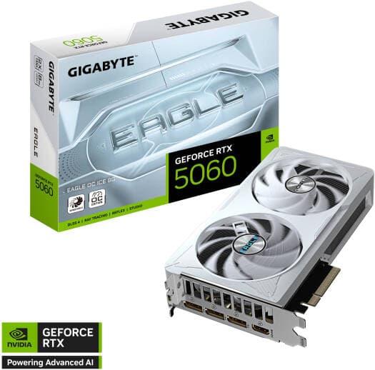 GIGABYTE GeForce RTX 5060 EAGLE OC ICE Graphics Card
