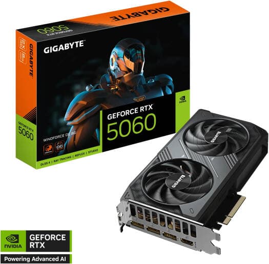 GIGABYTE GeForce RTX 5060 WINDFORCE OC 8G Graphics Card