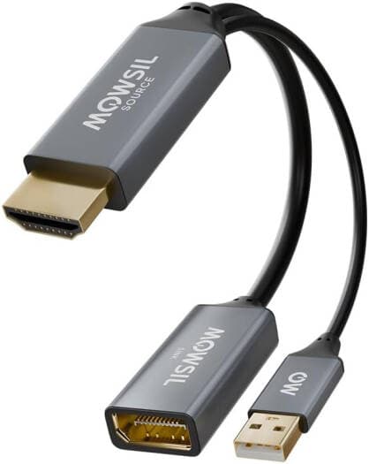 Mowsil HDMI to DisplayPort Adapter with USB Power | MOHDP