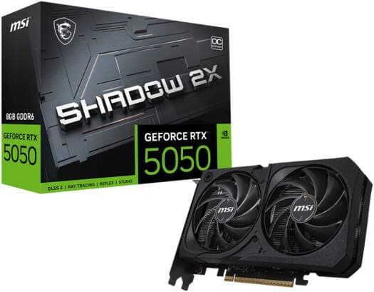 MSI GeForce RTX 5050 8G SHADOW 2X OC 8GB Graphics Card