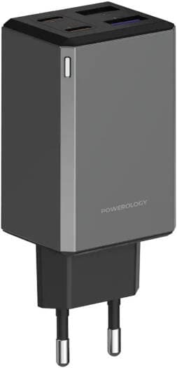 Powerology 65W GaN EU Plug Travel Adapter