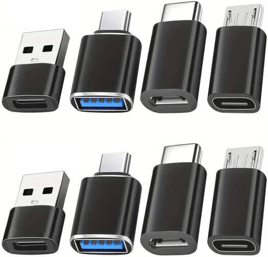 USB C to USB Adapter 8 Pack